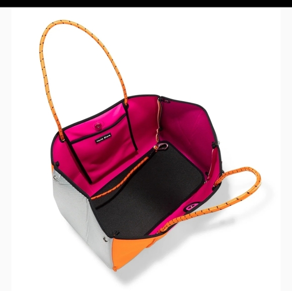 Haute Shore Greyson Tote "Wow" Stylish Pink & Orange Bag NWT (Flaws) - Picture 2 of 12